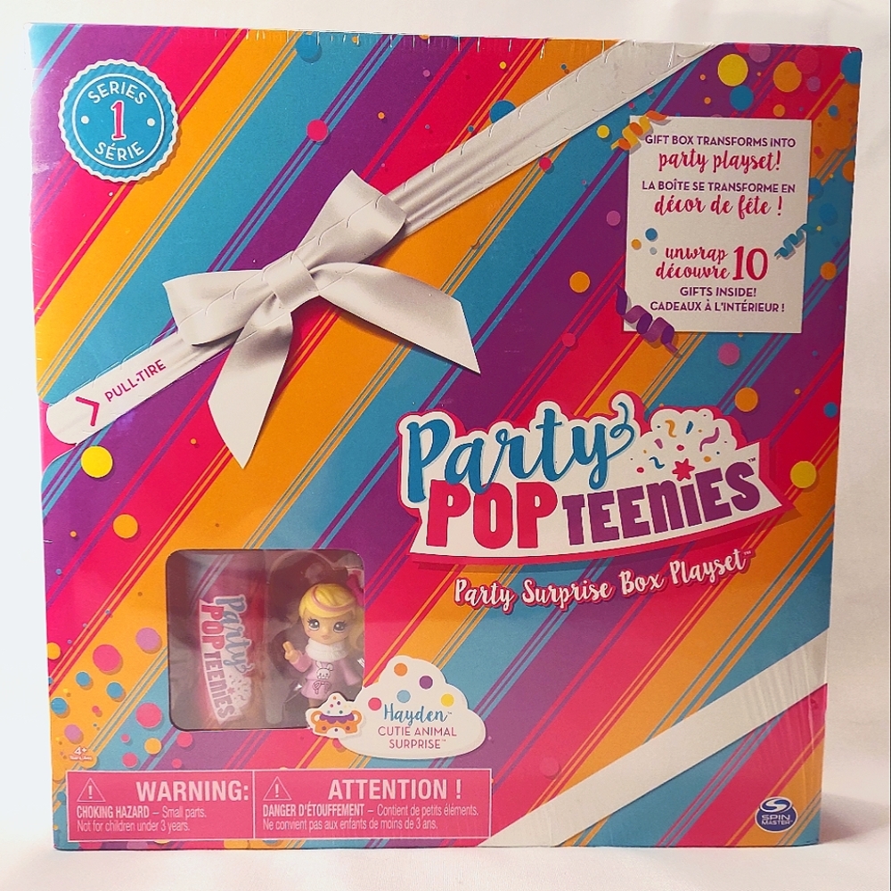 Hayden Cutie Animal Surprise Party Popteenies Party Surprise Box Playset